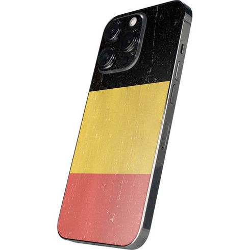 Belgium Flag Distressed iPhone 13 Pro Skin